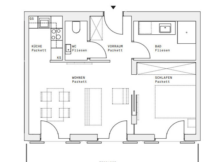 Wohnung zur Miete - Erstbezug 1.315 € 2 Zimmer 45,2 m² 17. Geschoss Wien 1220