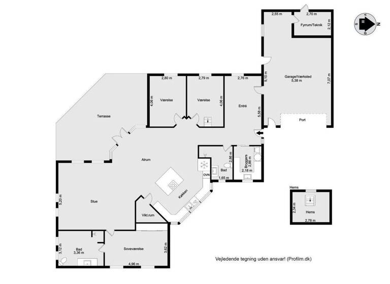 Bungalow zum Kauf 267.000 € 4 Zimmer 166 m² 1.969 m² Grundstück Tønder 6270