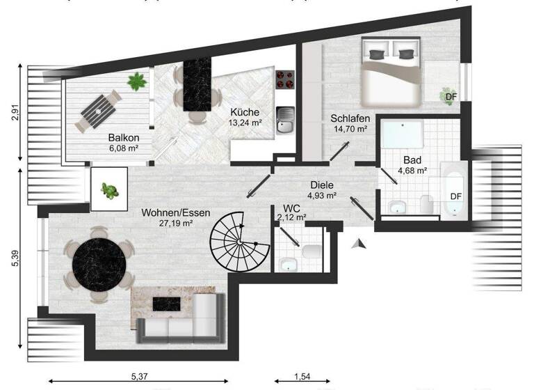 Wohnung zum Kauf provisionsfrei 620.000 € 3,5 Zimmer 91 m² Derendorf Düsseldorf 40476