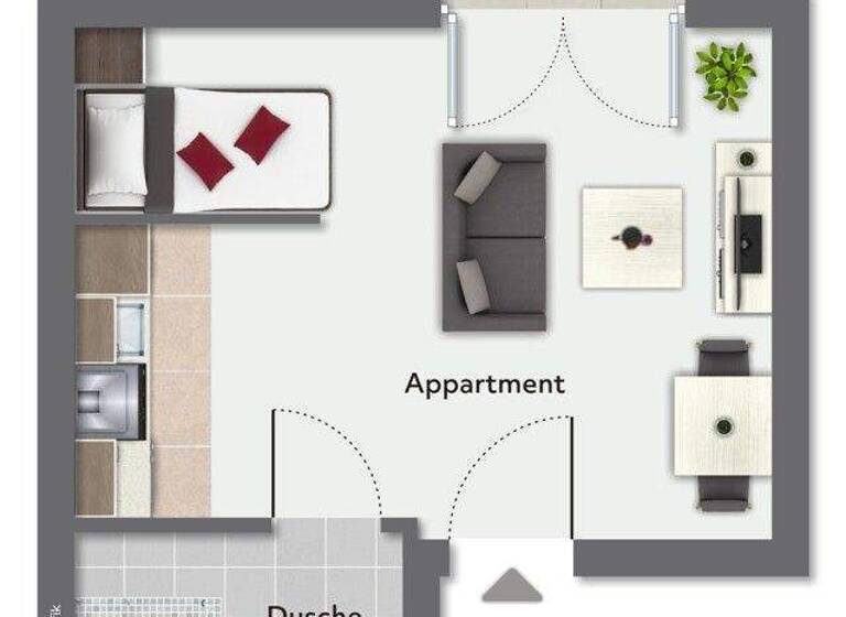 Studio zum Kauf - Erstbezug 199.900 € 1 Zimmer 29,1 m² 1. Geschoss frei ab 01.11.2026 Geigenbauerstraße 24 - 26 Füssen 87629