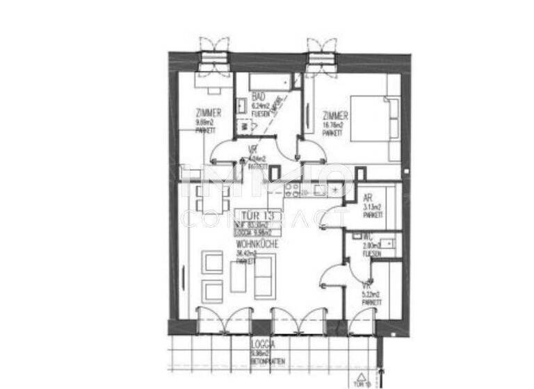 Wohnung zur Miete 702 € 3 Zimmer 83,5 m² frei ab sofort Neusiedl am See 7100