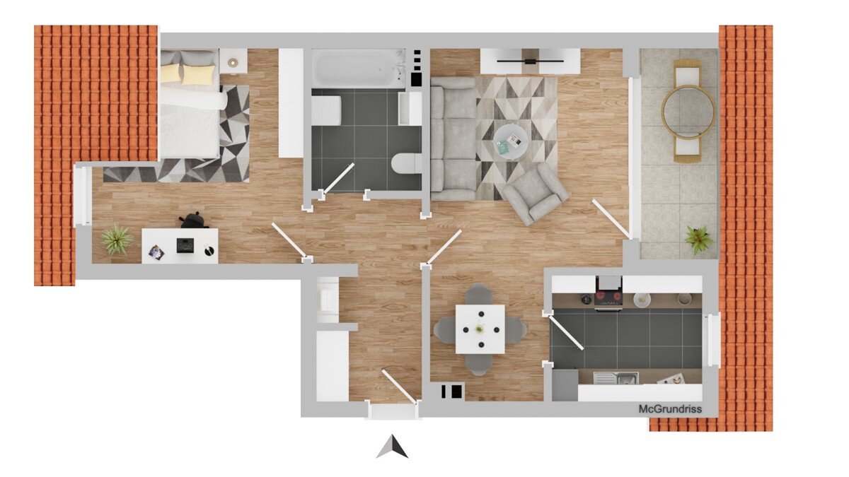 Wohnung zum Kauf 239.000 € 2 Zimmer 53,6 m²<br/>Wohnfläche 2.<br/>Geschoss Zähringen Freiburg im Breisgau 79108