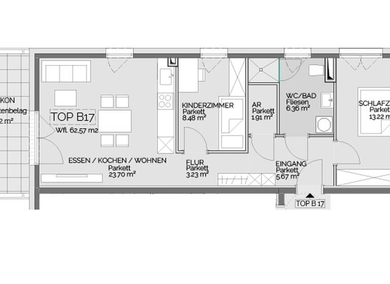 Wohnung zum Kauf - Erstbezug 264.000 € 3 Zimmer 62,6 m² Admonter Straße 21 Liezen 8940