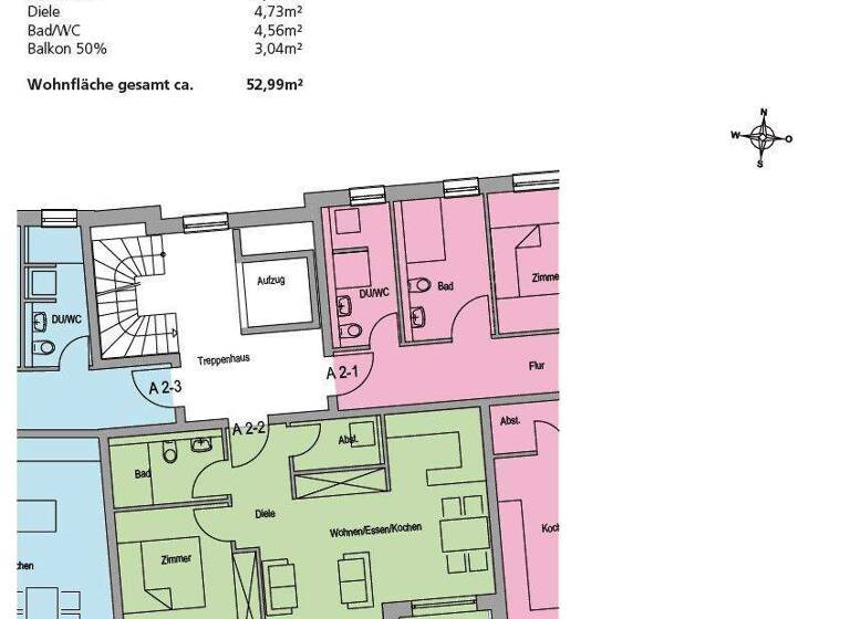 Wohnung zur Miete 1.025 € 2 Zimmer 53 m² 2. Geschoss frei ab 01.05.2026 Otto-Boll-Straße 3 Weil am Rhein 79576