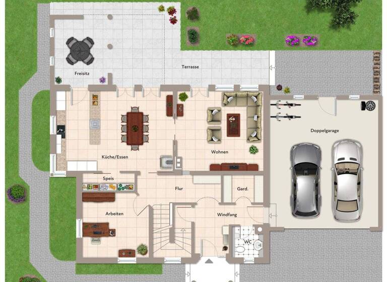 Einfamilienhaus zum Kauf 890.000 € 5,5 Zimmer 206 m² 530 m² Grundstück Oberahrain Essenbach 84051