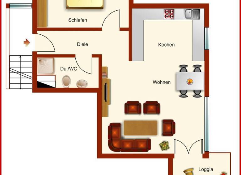 Wohnung zum Kauf 120.000 € 2 Zimmer 54 m²<br/>Wohnfläche 1.<br/>Geschoss Niedersfeld Winterberg 59955