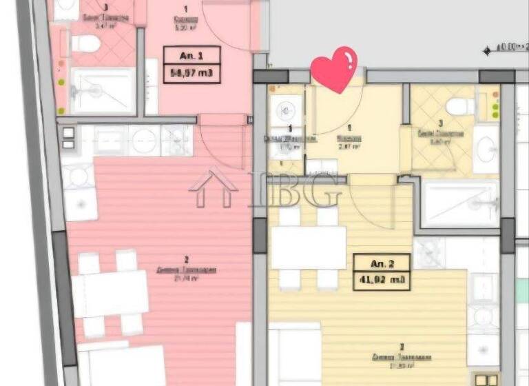 Wohnung zum Kauf 70.000 € 42 m² Sunny Beach