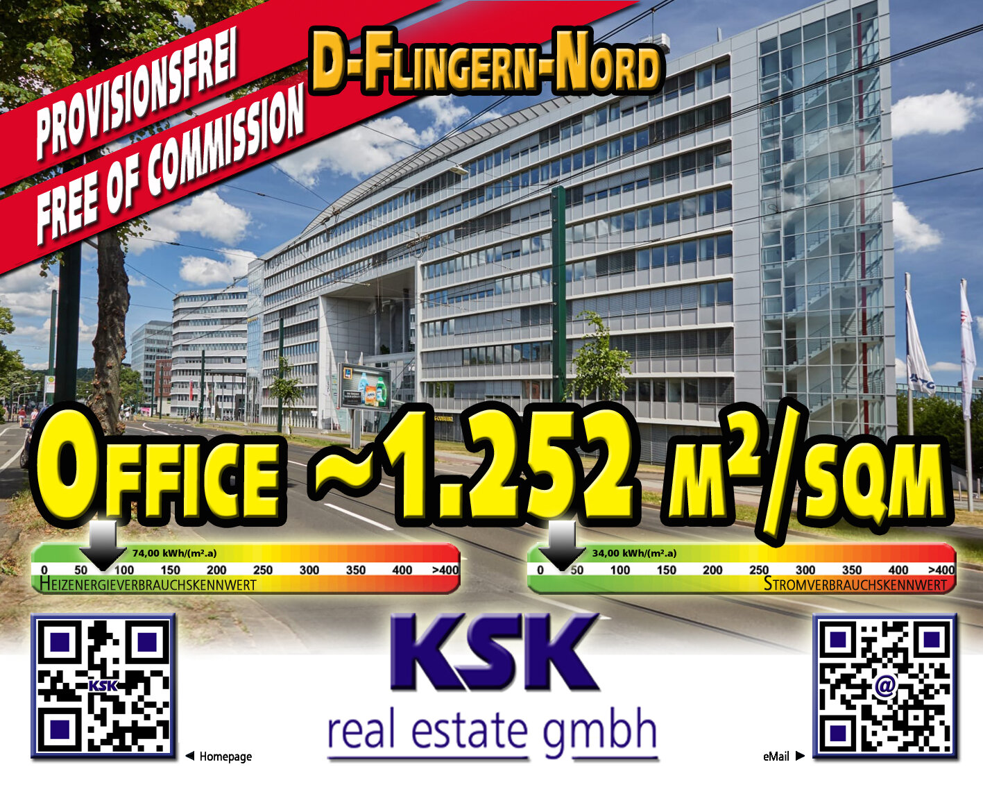 Bürofläche zur Miete provisionsfrei 14,50 € 1.252 m²<br/>Bürofläche von 560 m² bis 1.252 m²<br/>Teilbarkeit Düsseltal Düsseldorf 40237