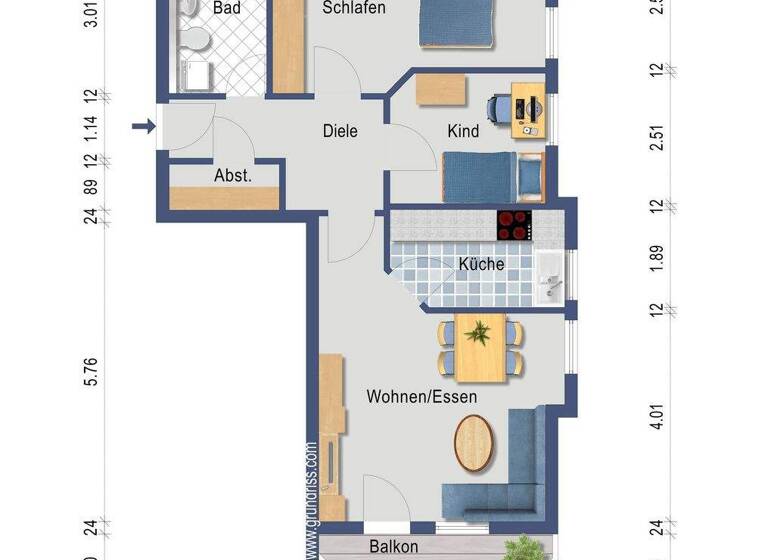 Wohnung zum Kauf 230.000 € 3 Zimmer 65,8 m² frei ab sofort Remmingsheim Neustetten 72149
