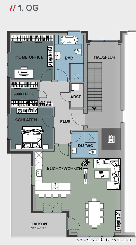 Wohnung zum Kauf 1.070.000 € 3 Zimmer 106 m²<br/>Wohnfläche 01.12.2024<br/>Verfügbarkeit Poppenbüttel Hamburg 22391