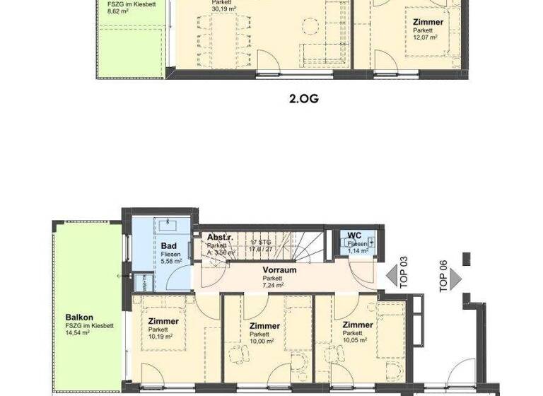 Wohnung zur Miete - Erstbezug 2.363 € 5 Zimmer 96 m² 1. Geschoss Mödling 2340