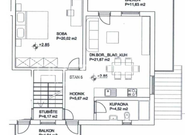 Wohnung zum Kauf 245.203 € 2 Zimmer 57 m² 1. Geschoss Vis