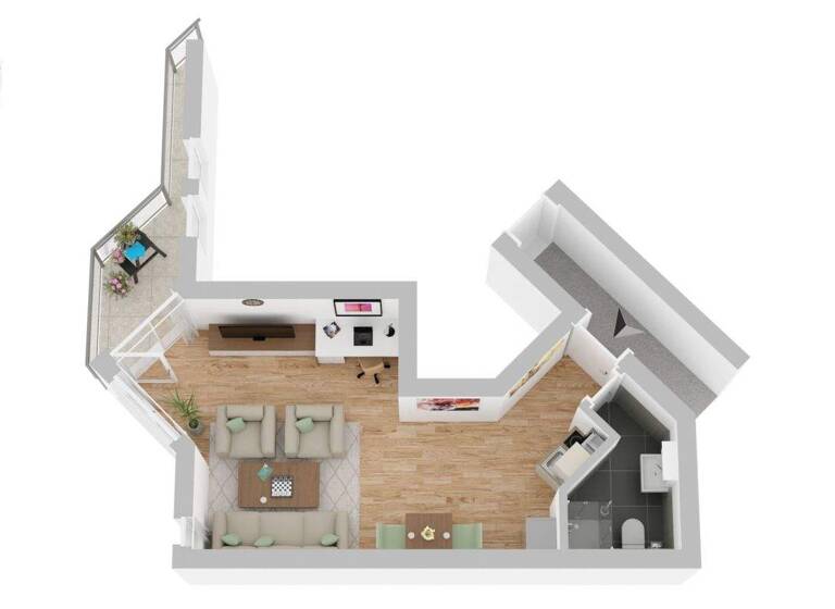 Studio zum Kauf 92.500 € 1 Zimmer 25,7 m² frei ab sofort Donaueschingen 78166