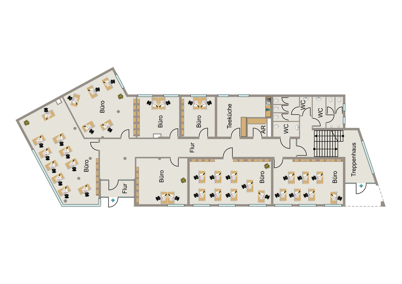 Bürofläche zur Miete provisionsfrei 693,1 m²<br/>Bürofläche Alleestr. 72-74 Beckum Beckum 59269