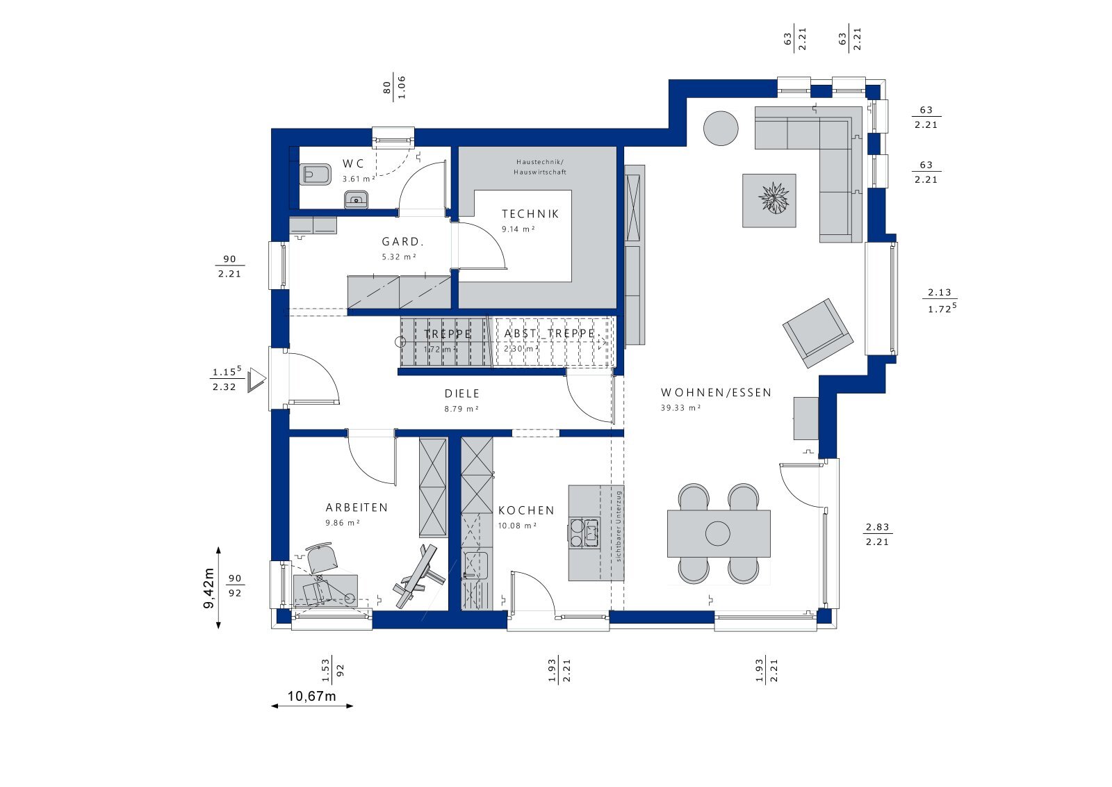 Einfamilienhaus zum Kauf 626.227 € 5 Zimmer 164,1 m²<br/>Wohnfläche 581 m²<br/>Grundstück Blumberg Blumberg 78176