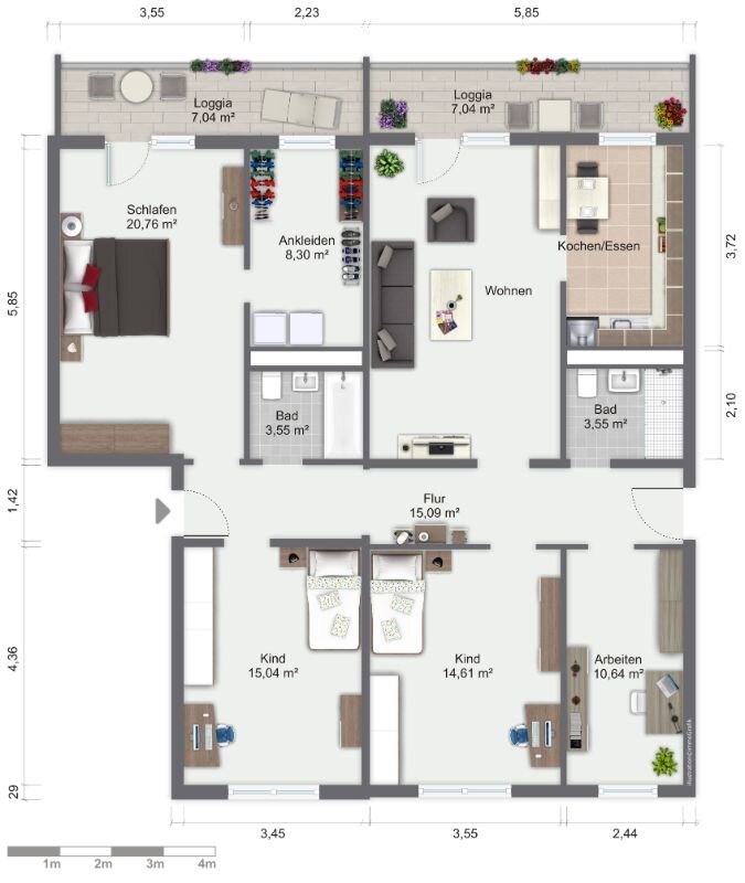 Wohnung zur Miete 711 € 5 Zimmer 127 m²<br/>Wohnfläche 4.<br/>Geschoss Ostring 17 Königshufen Görlitz 02828