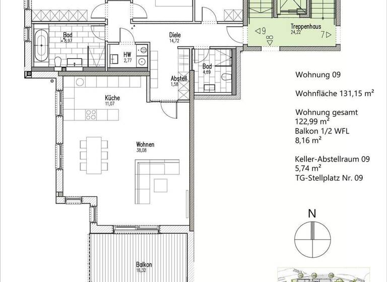 Wohnung zum Kauf - Erstbezug provisionsfrei 1.070.000 € 4 Zimmer 131,2 m² 2. Geschoss frei ab sofort Sieghartstraße 20 Ebersberg 85560