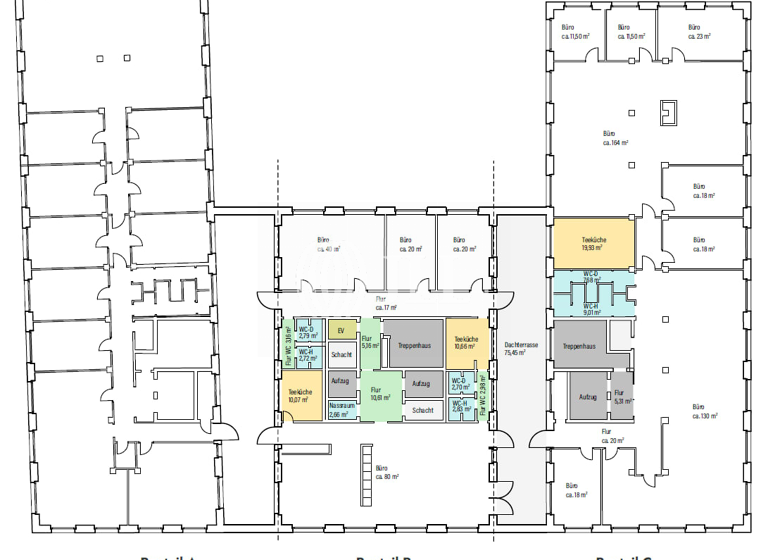 Bürofläche zur Miete provisionsfrei 16,50 € 1.362 m² Bürofläche teilbar ab 95 m² Schwetzingerstadt Mannheim 68161