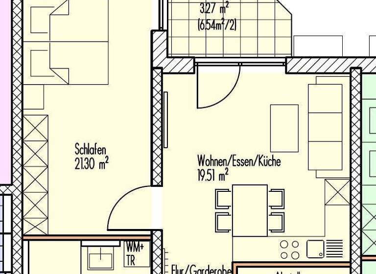 Wohnung zum Kauf - Erstbezug 232.300 € 2 Zimmer 57,4 m² EG Sachsen Sachsen b. Ansbach 91623