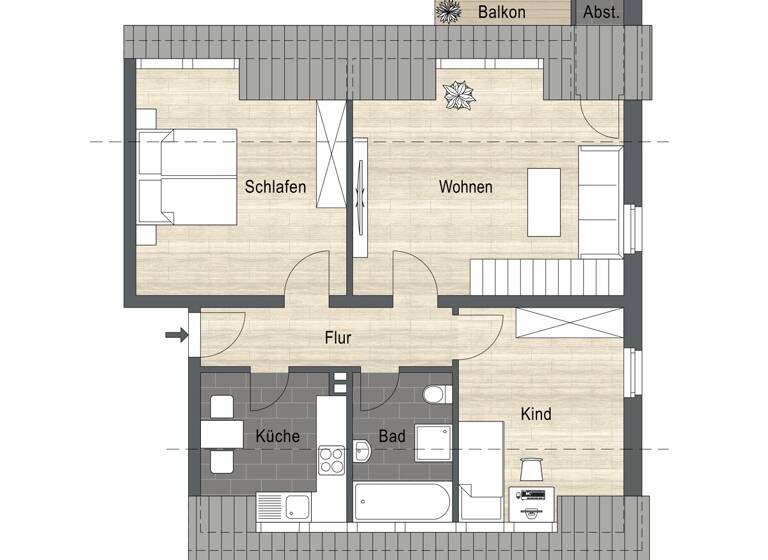 Maisonette zum Kauf 249.000 € 4 Zimmer 74 m² 2. Geschoss Glehn Korschenbroich / Glehn 41352