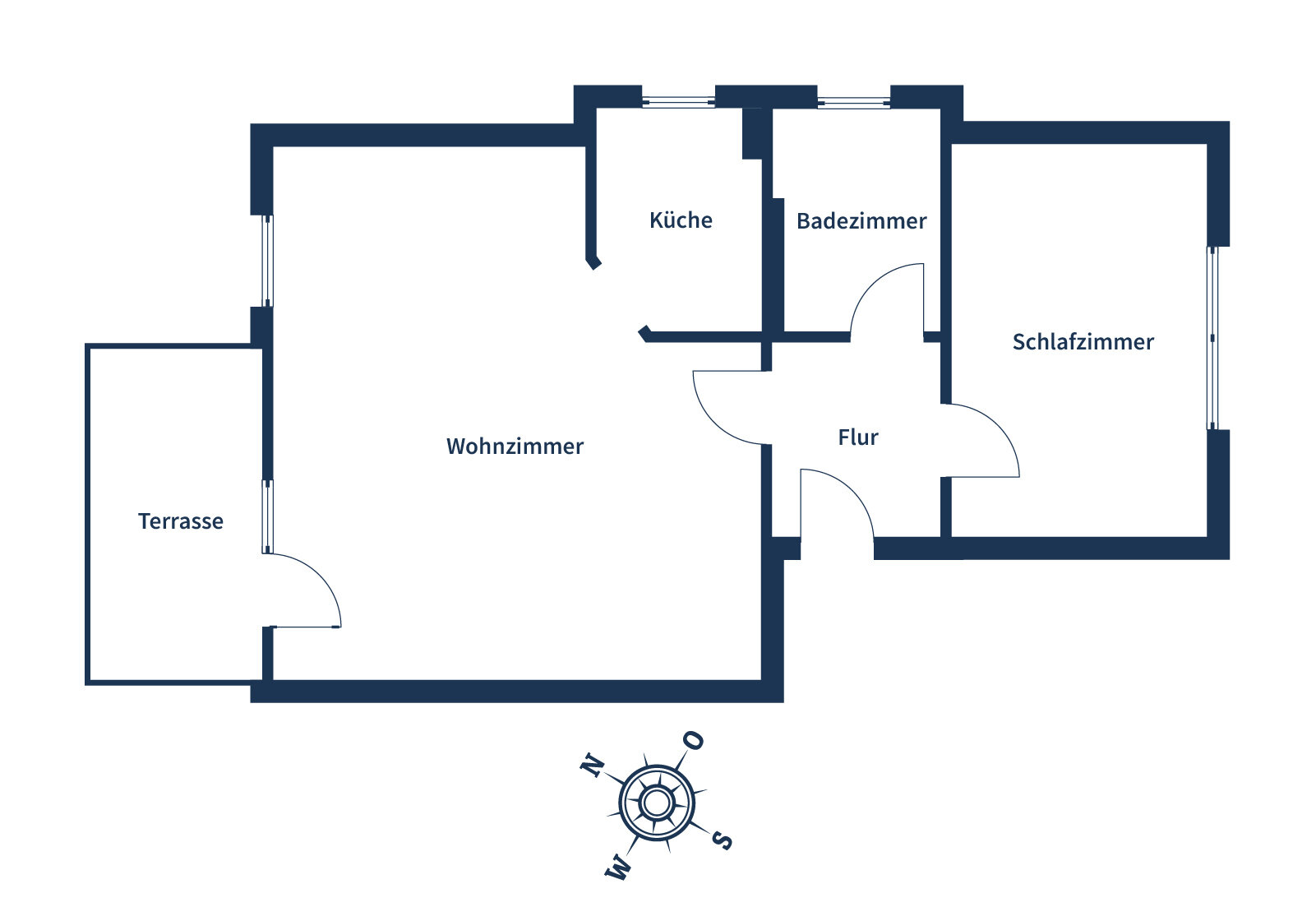 Wohnung zum Kauf 119.500 € 2 Zimmer 57,2 m²<br/>Wohnfläche EG<br/>Geschoss Holzhausen Leipzig 04288