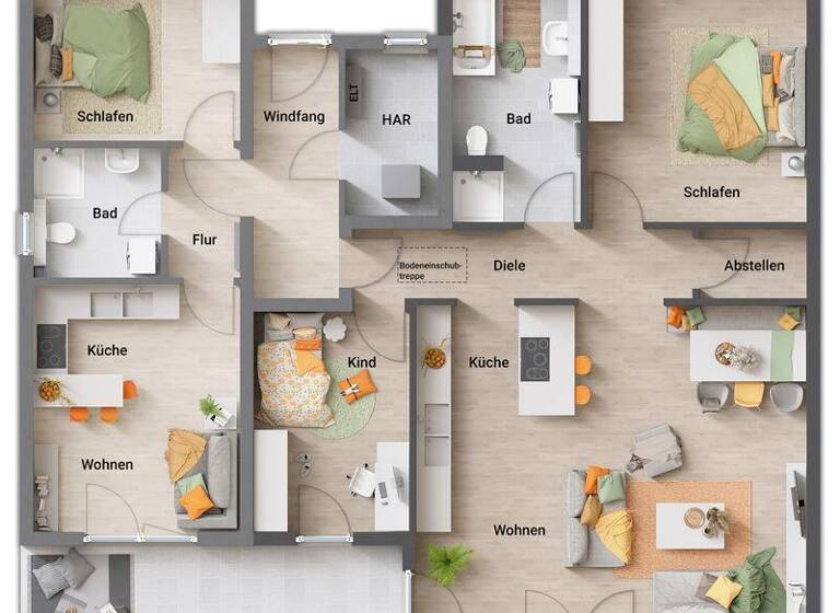 Bungalow zum Kauf - Erstbezug 892.900 € 6 Zimmer 158,9 m² 801 m² Grundstück Ober-Saulheim Saulheim 55291