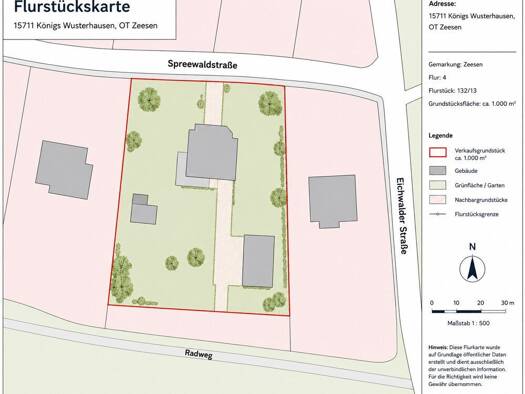 Grundstück zum Kauf 299.000 € 1.000 m² Grundstück Zeesen Königs Wusterhausen 15711