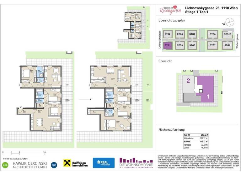 Wohnung zum Kauf - Erstbezug provisionsfrei 662.067 € 4 Zimmer 112,7 m² EG Lichnowskygasse 26 Wien 1110