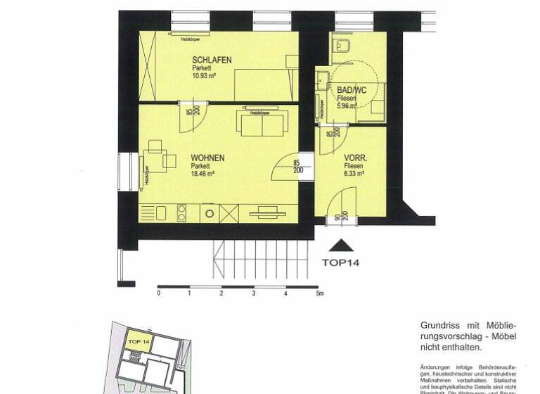 Wohnung zur Miete 657 € 2 Zimmer 44,4 m² 2. Geschoss Markt Strengberg 3314