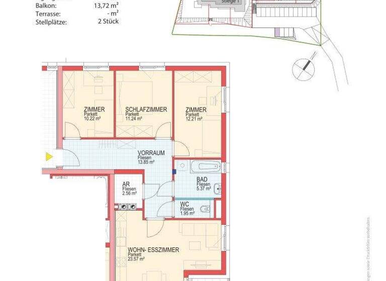 Wohnung zur Miete 783 € 4 Zimmer 81 m² 1. Geschoss Strengberg 3314