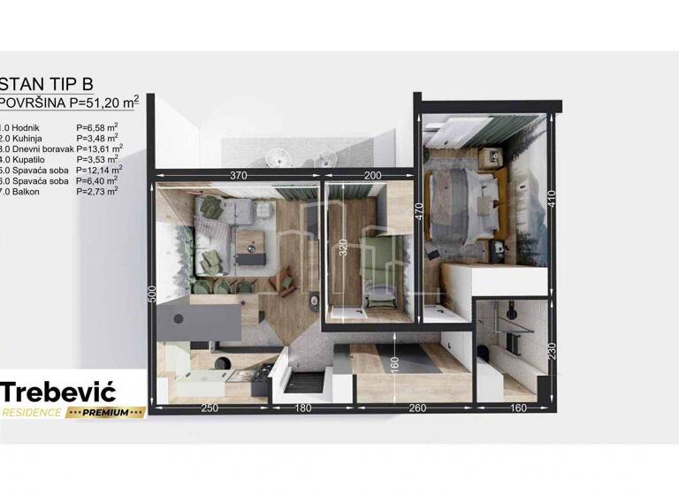 Wohnung zum Kauf 3 Zimmer 3. Geschoss Trebevic