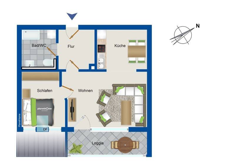 Wohnung zum Kauf 139.000 € 2 Zimmer 50 m² Friedrichskoog 25718
