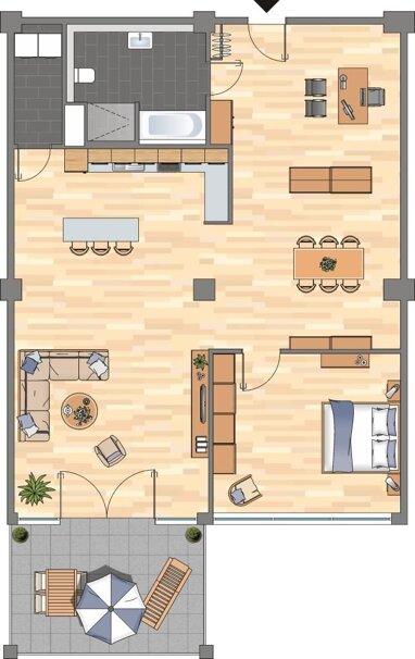 Wohnung zur Miete 1.729 € 2 Zimmer 125,8 m² 5. Geschoss Am Tabakquartier 54 Woltmershausen Bremen 28197