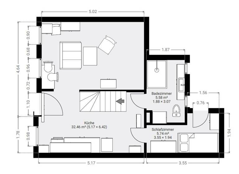Stadthaus zum Kauf 165.000 € 1,5 Zimmer 40 m² 61 m² Grundstück Kappeln 24376