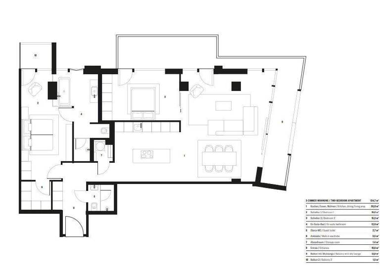 Wohnung zum Kauf provisionsfrei 1.790.000 € 3 Zimmer 135 m² 24. Geschoss Westend-Süd Frankfurt am Main 60325