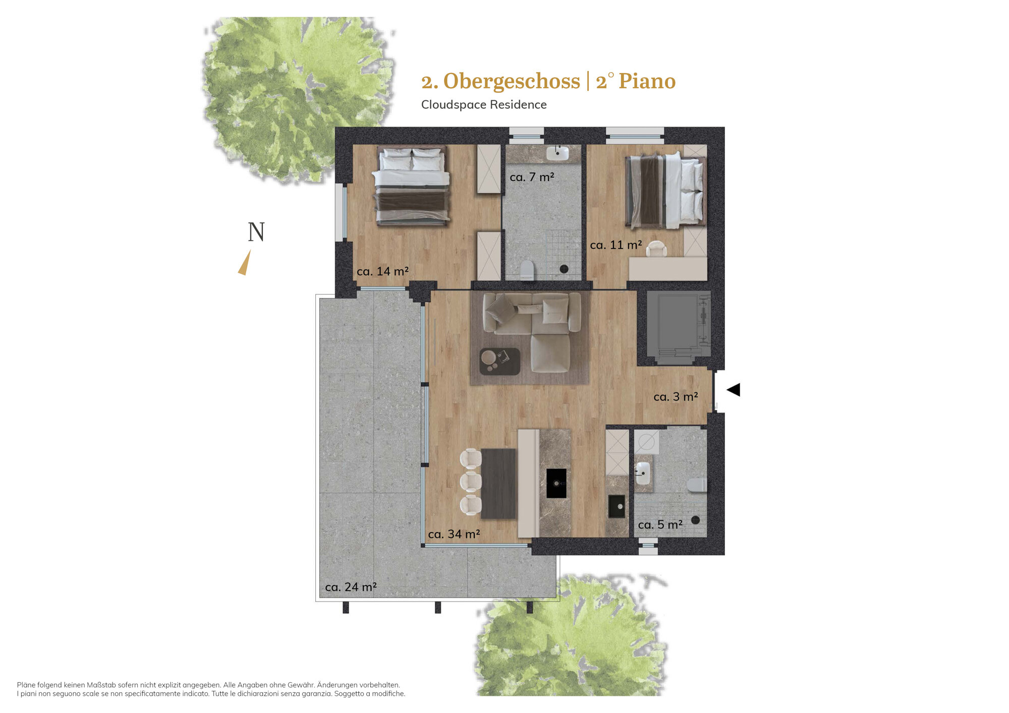 Penthouse zum Kauf 3 Zimmer 75 m²<br/>Wohnfläche 2.<br/>Geschoss Schenna 39017