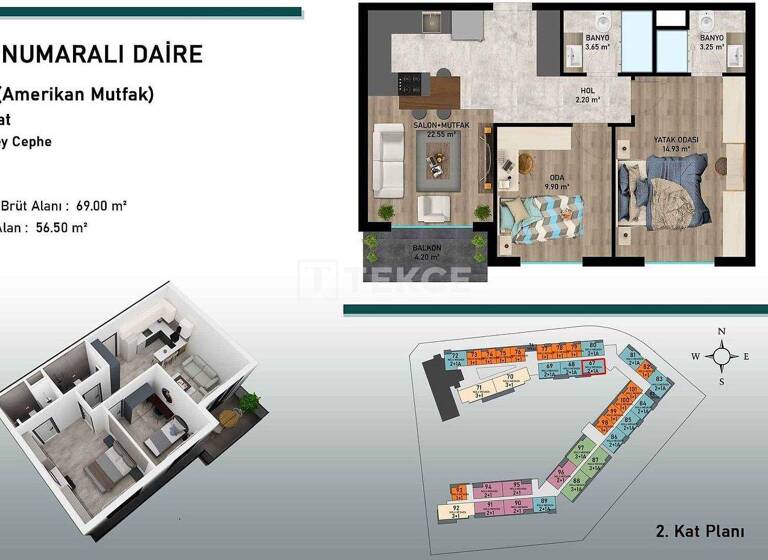 Studio zum Kauf 345.000 € 4 Zimmer 110 m² EG Antalya 07112