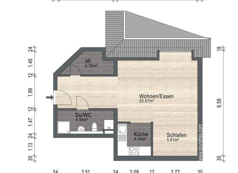 Studio zum Kauf 35.000 € 1 Zimmer 41 m² Crossen 07613