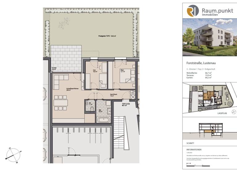 Wohnung zum Kauf - Erstbezug 480.000 € 3 Zimmer 66,7 m² Forststrasse Lustenau 6890