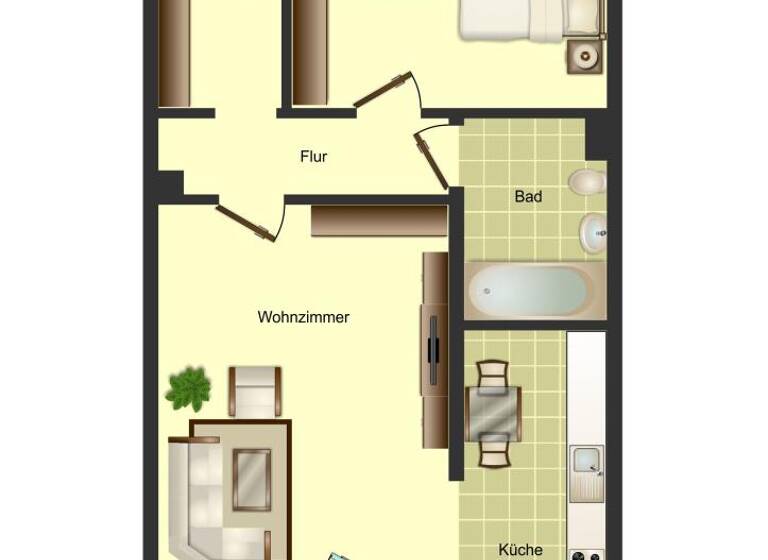 Wohnung zur Miete nur mit Wohnberechtigungsschein 393 € 2 Zimmer 60,6 m² 2. Geschoss Felix-Fechenbach-Straße 28 Innenstadt Detmold 32756
