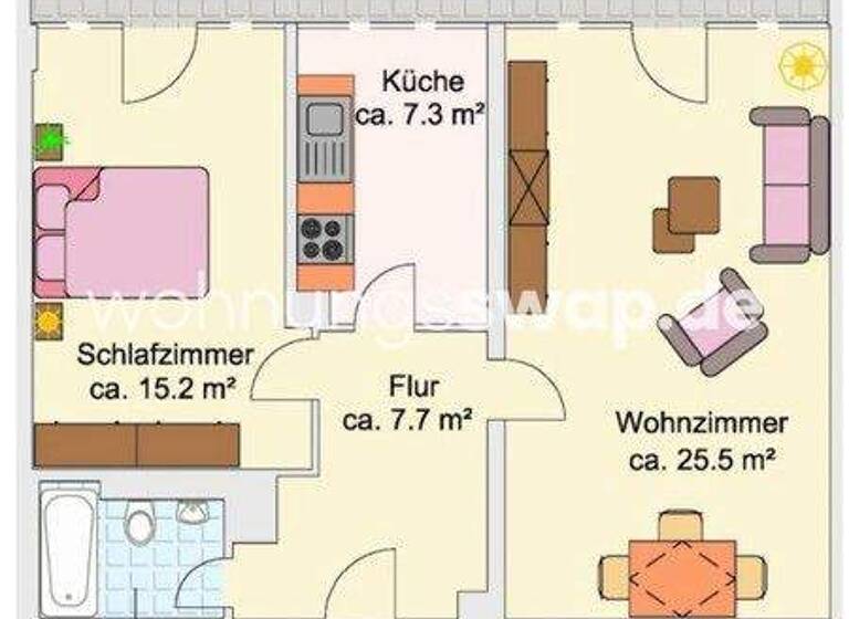 Studio zur Miete Tauschwohnung 769 € 2 Zimmer 65 m² 2. Geschoss Bickendorf Köln 50827