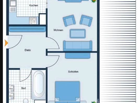 Wohnung zur Miete 290 € 2 Zimmer 41,2 m² EG frei ab 01.11.2026 Schloßchemnitz Schloßchemnitz 09113