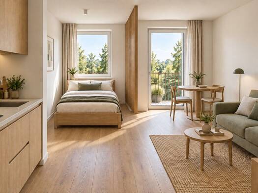 Terrassenwohnung zum Kauf - Erstbezug 217.389 € 1 Zimmer 31,1 m² 1. Geschoss Niederschönhausen Berlin 13156