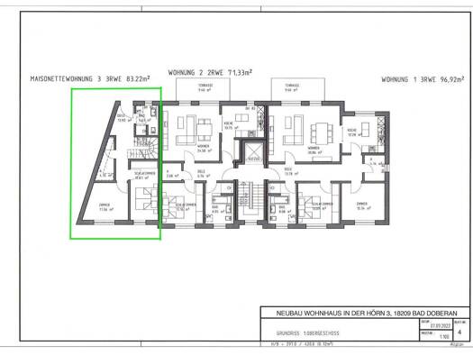 Wohnung zur Miete 1.200 € 3 Zimmer 83,2 m² frei ab 15.03.2026 Bad Doberan 18209