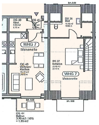 Maisonette zur Miete 600 € 2 Zimmer 67,4 m² Molbergen Molbergen 49696