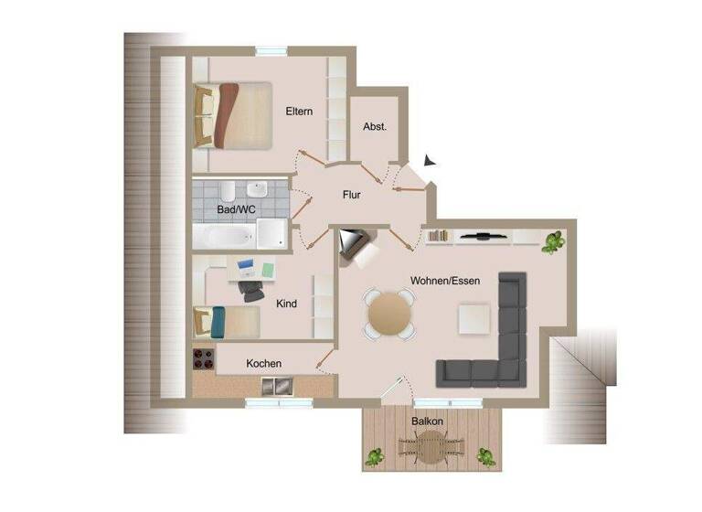 Wohnung zum Kauf 299.000 € 3 Zimmer 82 m² frei ab 01.08.2026 Sulzbach Sulzbach am Main 63834