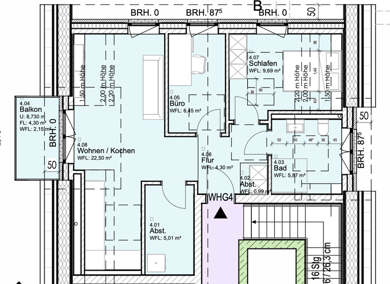 Wohnung zum Kauf 299.800 € 3 Zimmer 57 m² 2. Geschoss frei ab sofort Eversten Oldenburg 26131