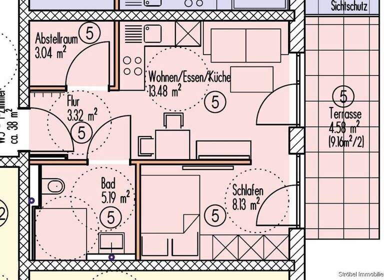 Studio zum Kauf - Erstbezug 140.300 € 1 Zimmer 37,7 m² EG Wilburgstetten 91634