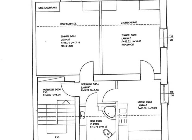 Wohnung zur Miete 380 € 2 Zimmer 50,1 m² 2. Geschoss Erzherzog-Johann-Gasse Bruck an der Mur 8600