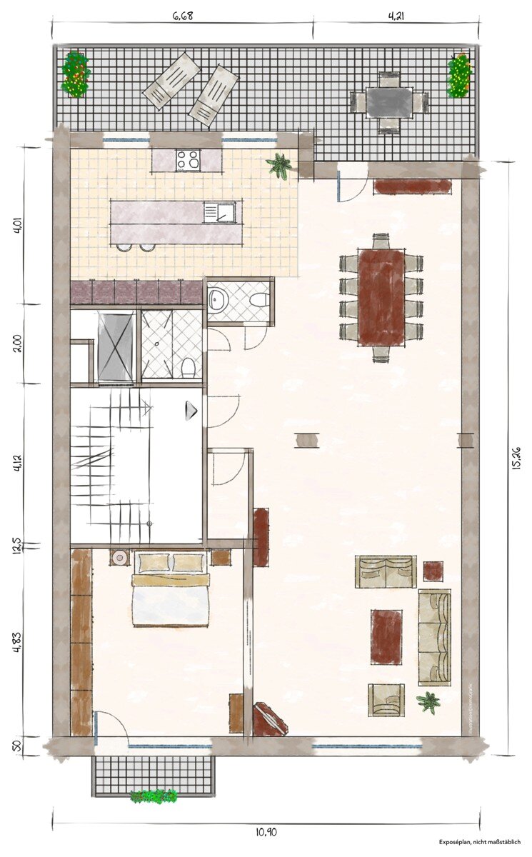 Wohnung zur Miete 3.490 € 2 Zimmer 140,2 m²<br/>Wohnfläche 2.<br/>Geschoss Cecilienallee 77 Golzheim Düsseldorf 40474